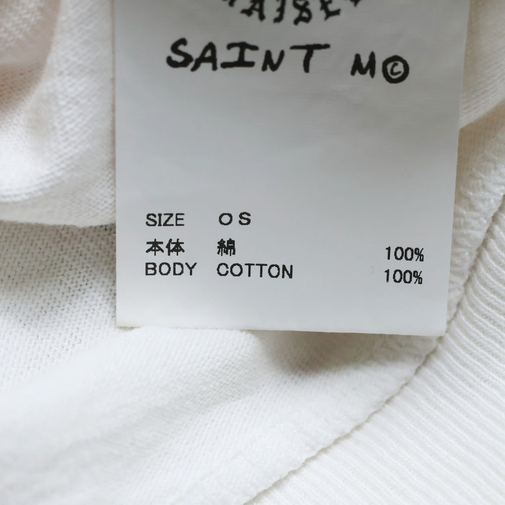 SAINT MICHAEL(セントマイケル) 24SS × BORN X RAISED BR LS TEE LA WHITE ボーンアンドレイズド マルチデザイン 長袖カットソー ロンT ホワイト SM-YS8-0000-C10