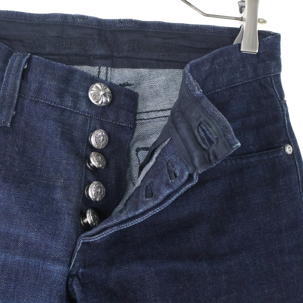 CHROME HEARTS(クロムハーツ) DENIM STRAIGHT PANTS 5POCKET デニムストレートパンツ5ポケット JVPタグ インディゴ