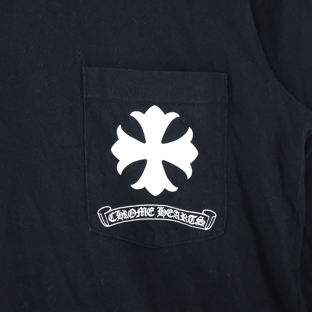 ブラック 長袖Tシャツ袖プリント バックプリント クロムハーツ S CHROME HEARTS(クロムハーツ) CH LOGO L/S TEE バックロゴ
