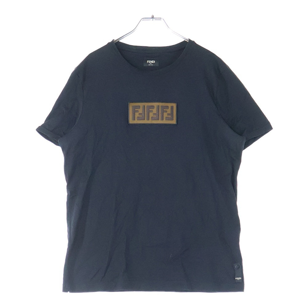 FENDI(フェンディ) ズッカ FFロゴパッチ 半袖Tシャツカットソー ブラック FY0894