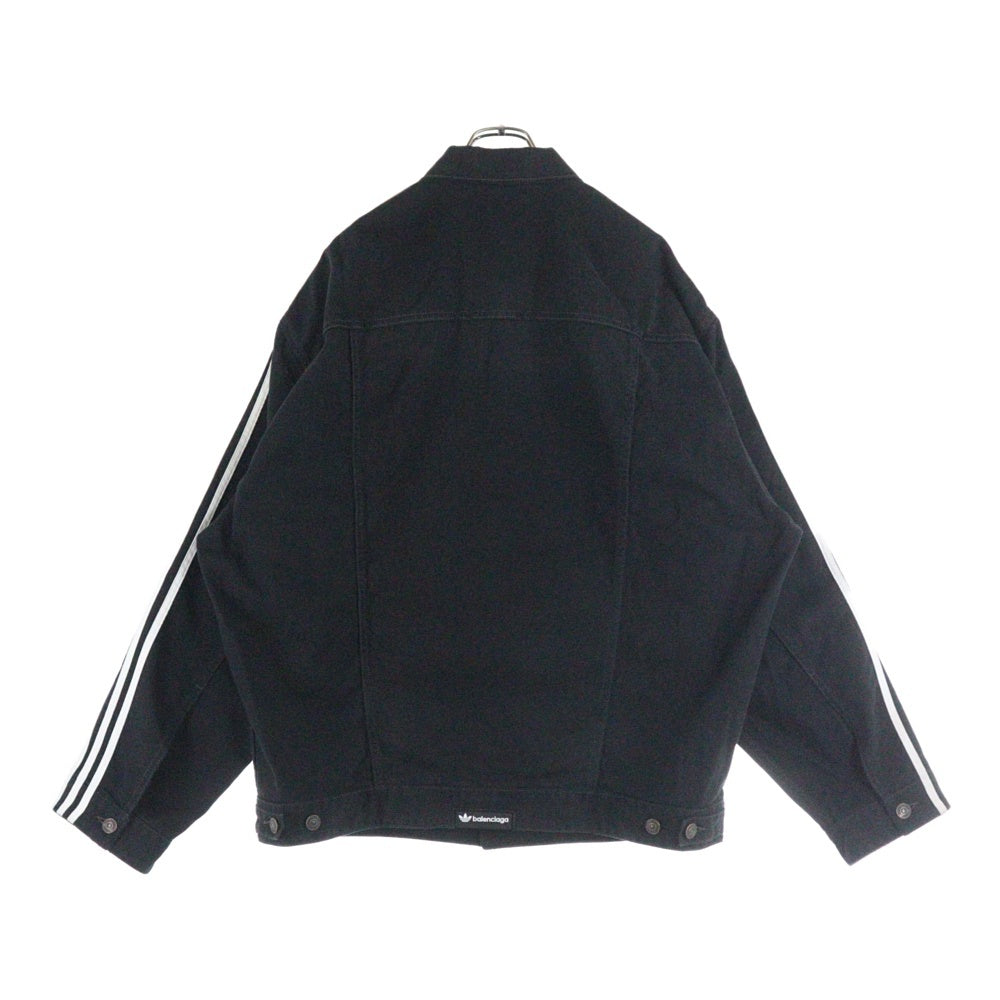 BALENCIAGA(バレンシアガ) 23SS ×adidas クラッシュ加工 サイドライン デニムジャケット 724775 TNW54