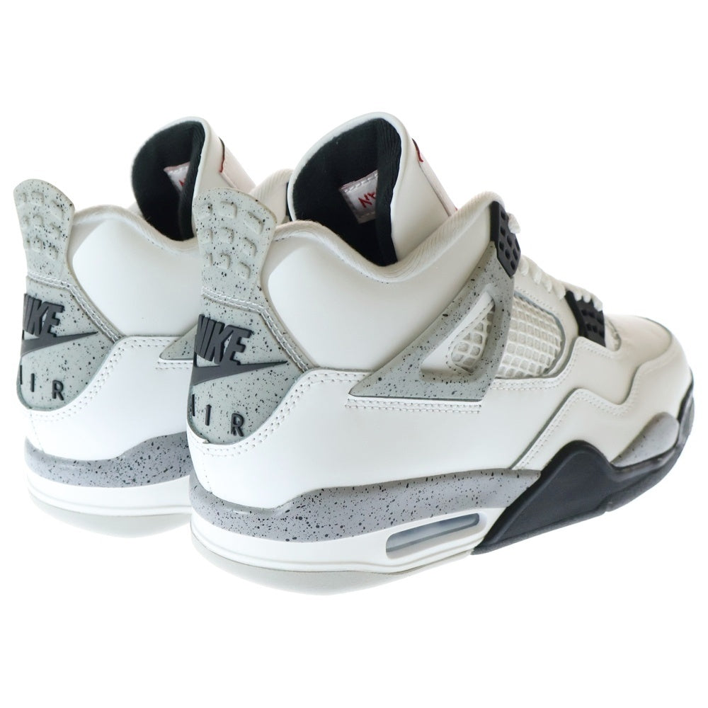NIKE(ナイキ) AIR JORDAN 4 RETRO WHITECEMENT エアジョーダン4 レトロ ホワイト セメント ハイカットスニーカー ホワイト US8/26.0cm FV5029-100