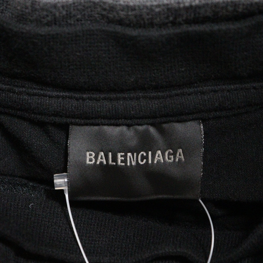 BALENCIAGA(バレンシアガ) Mini Dress739030 TOVR9 ストレッチジャージー 半袖ワンピース レディース ブラック