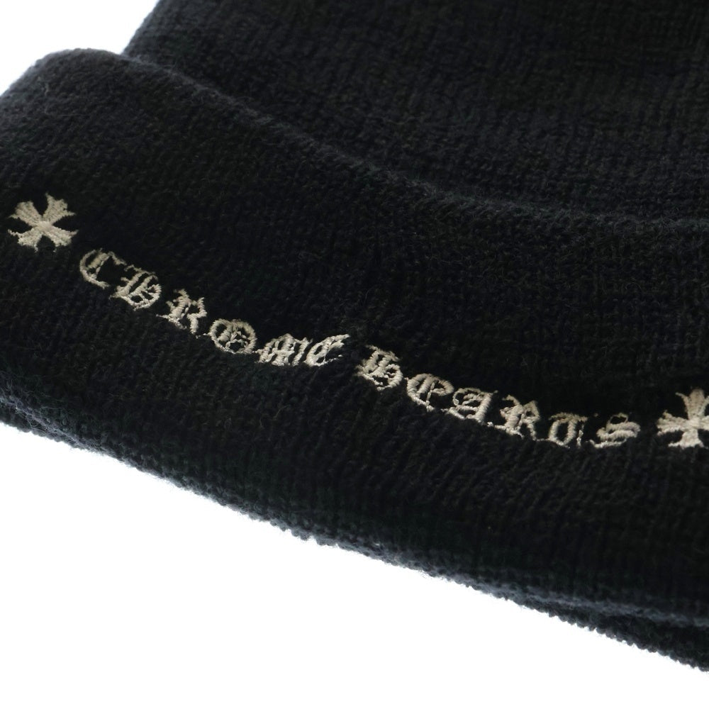CHROME HEARTS(クロムハーツ) WOOL WATCH CAP CHプラス刺繍ウールビーニー ニット帽 ニットキャップ ブラック