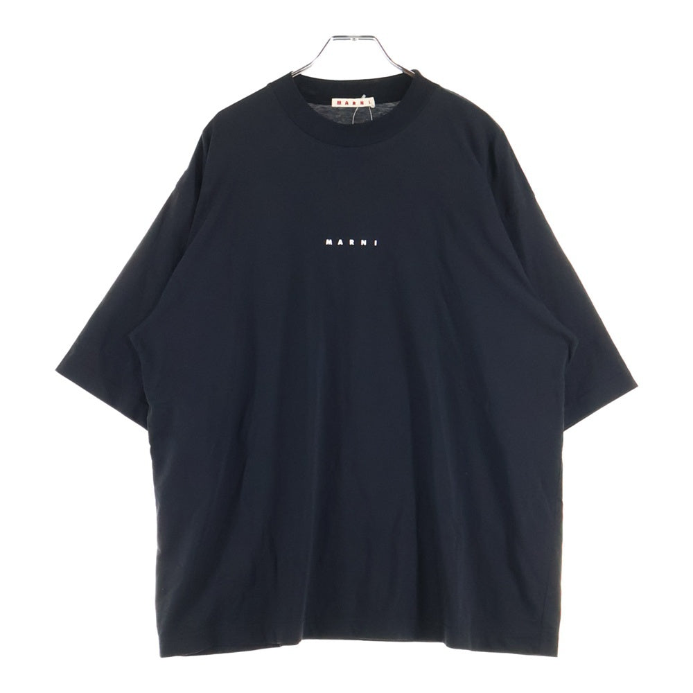 MARNI(マルニ) ロゴプリント クルーネックオーバーサイズカットソー Tシャツ ブラック HUMU0223P1USCS87