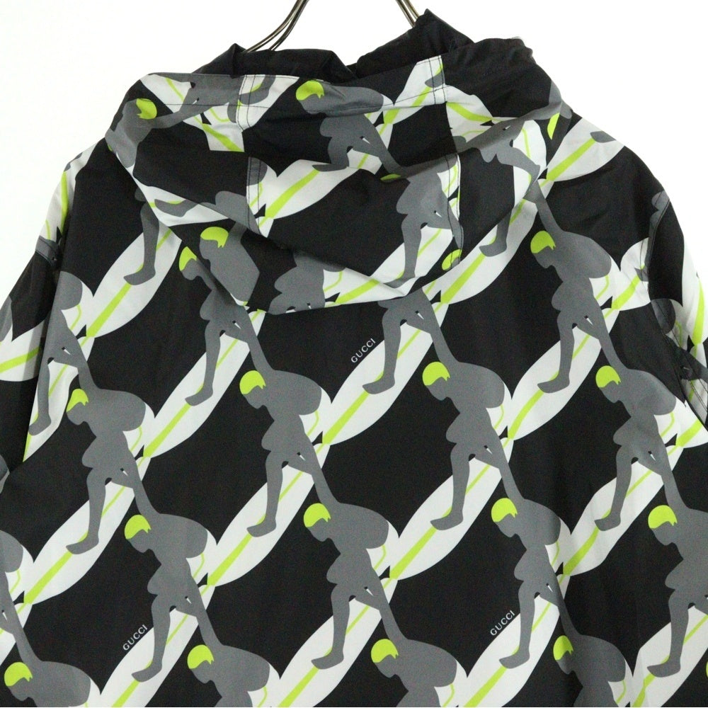 GUCCI(グッチ) Printed technical poplin zip jacket 総柄プリント プリントテクニカルジャケット ナイロンジャケット マルチ 824160