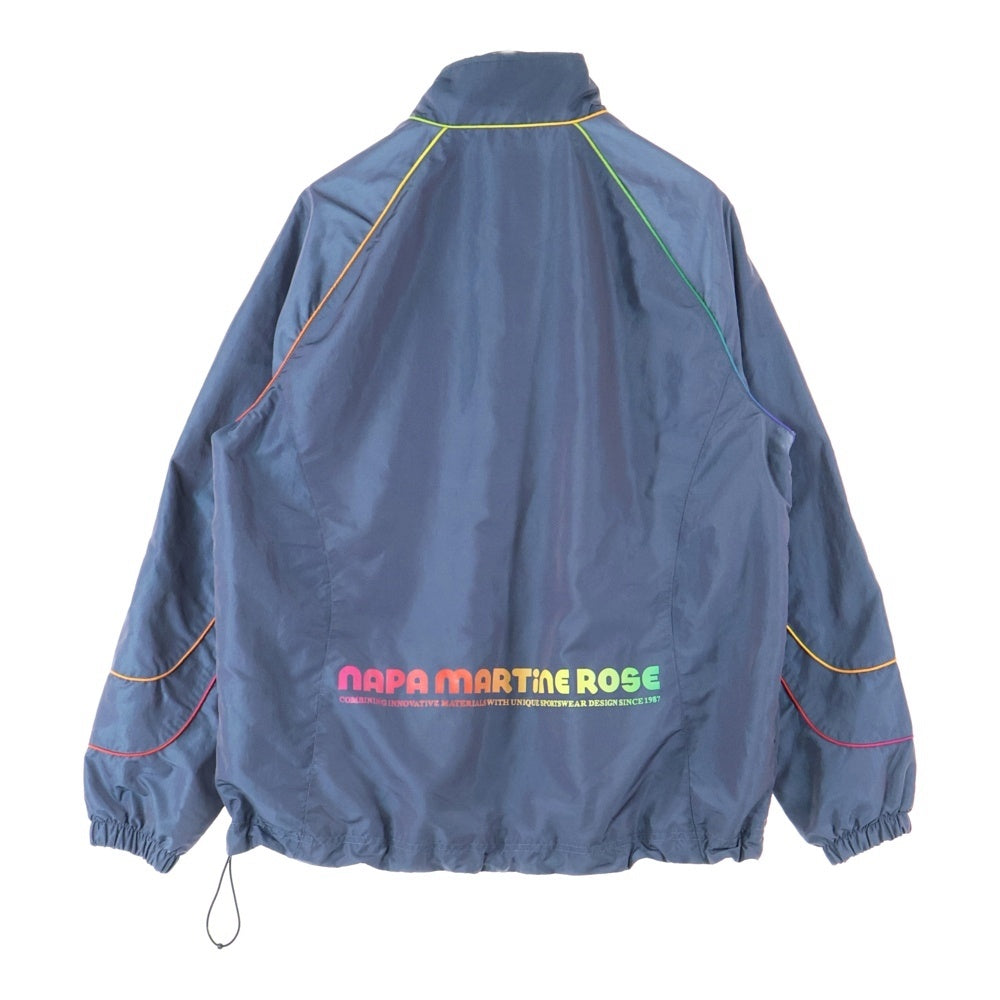 MARTINE ROSE(マーティンローズ) nylon jacket ドローコード ナイロンジャケット ブルゾン ブルー