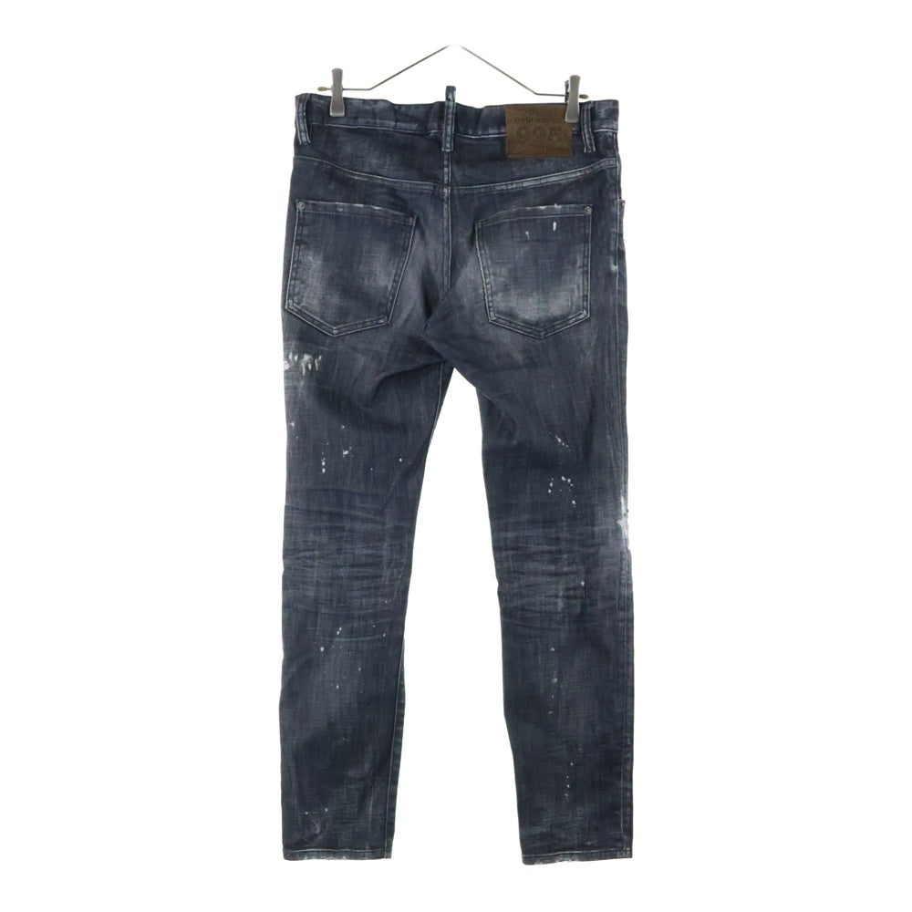 DSQUARED2(ディースクエアード) 25SS Skater Jean スケータージーンズ ダメージ加工 スキニーパンツ ブラック S74LB1638
