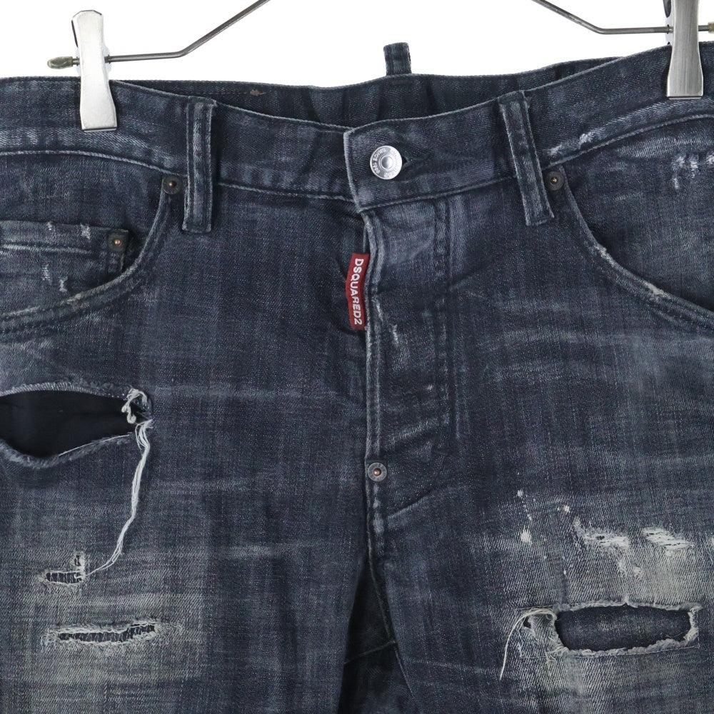 DSQUARED2(ディースクエアード) 25SS Skater Jean スケータージーンズ ダメージ加工 スキニーパンツ ブラック S74LB1638