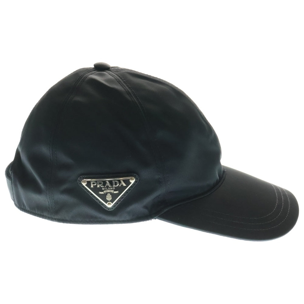 PRADA(プラダ) RE-NYLON トライアングルロゴ キャップ 帽子 ブラック 2HC274