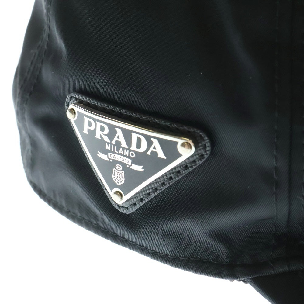 PRADA(プラダ) RE-NYLON トライアングルロゴ キャップ 帽子 ブラック 2HC274