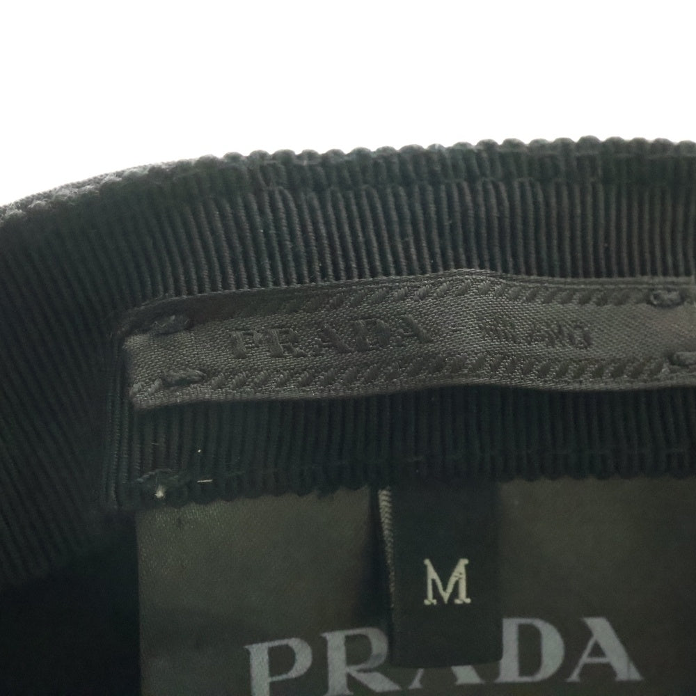 PRADA(プラダ) RE-NYLON トライアングルロゴ キャップ 帽子 ブラック 2HC274