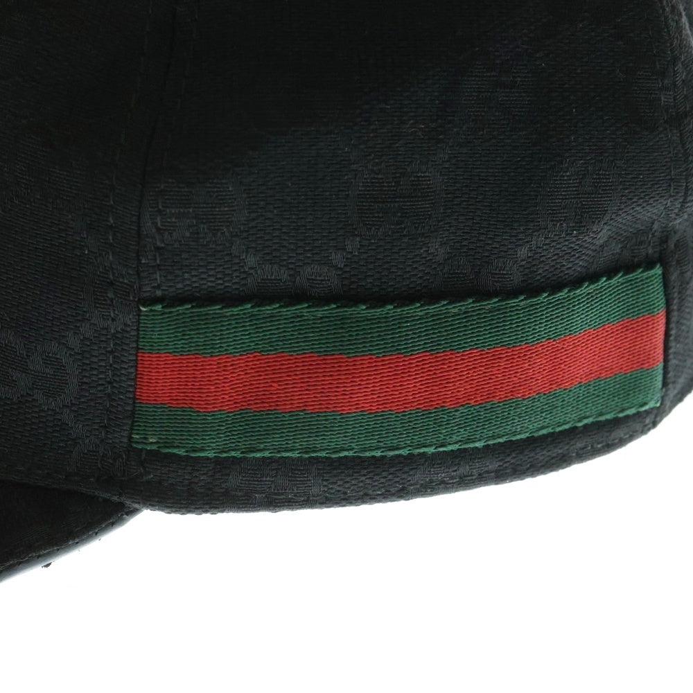 GUCCI(グッチ) GGキャンバス シェリーライン 6パネルベースボールキャップ 帽子 ブラック 200035