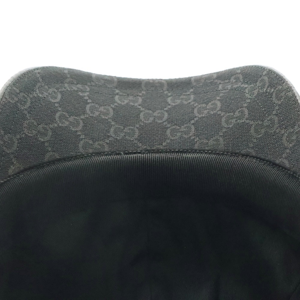 GUCCI(グッチ) GGキャンバス シェリーライン 6パネルベースボールキャップ 帽子 ブラック 200035