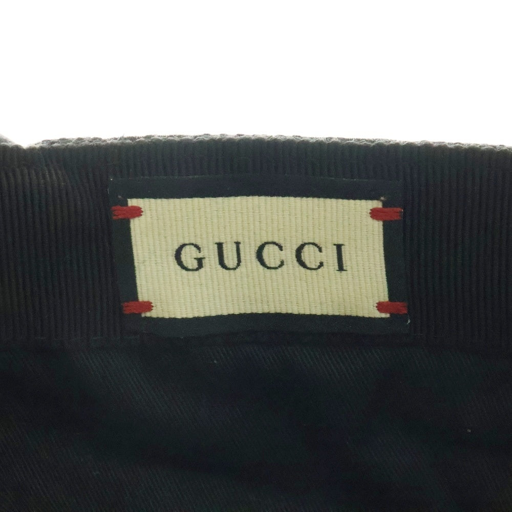 GUCCI(グッチ) GGキャンバス シェリーライン 6パネルベースボールキャップ 帽子 ブラック 200035