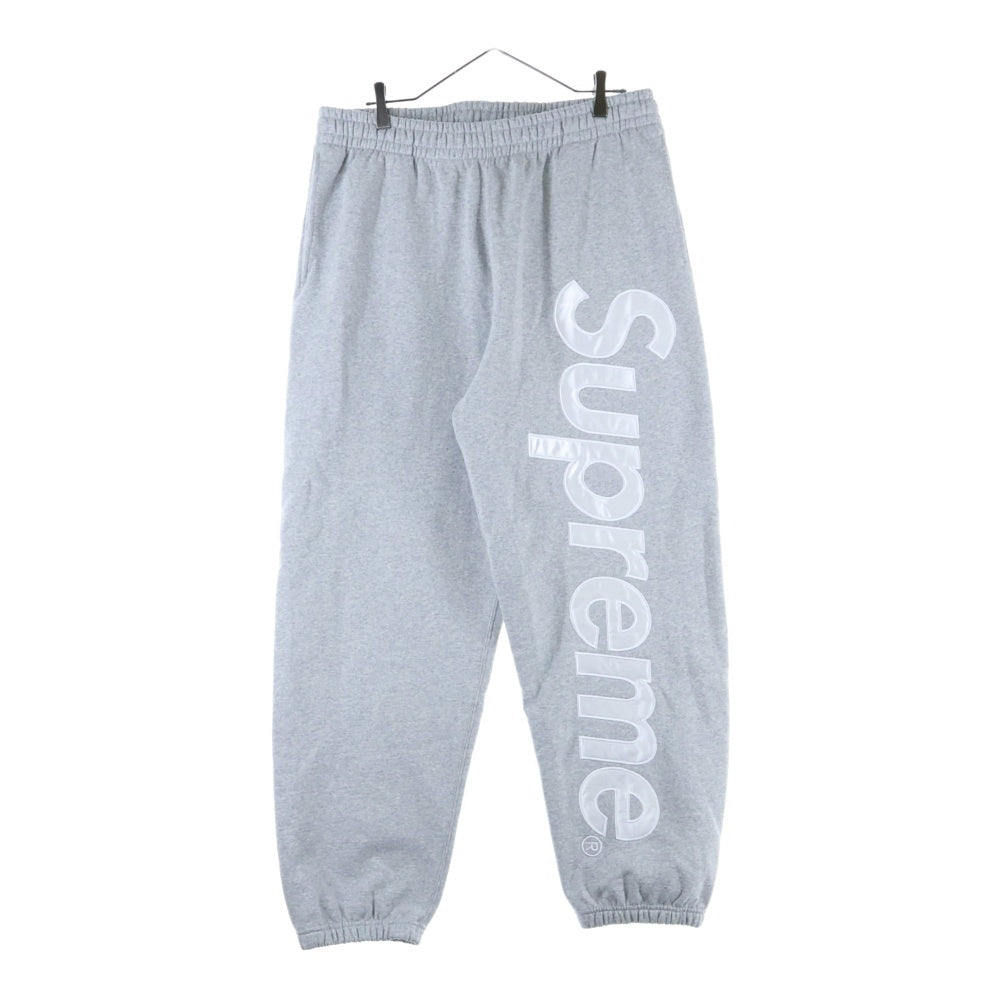 SUPREME(シュプリーム) 24AW Satin Applique Sweatpant サテンアップリケ スウェット ロング パンツ グレー