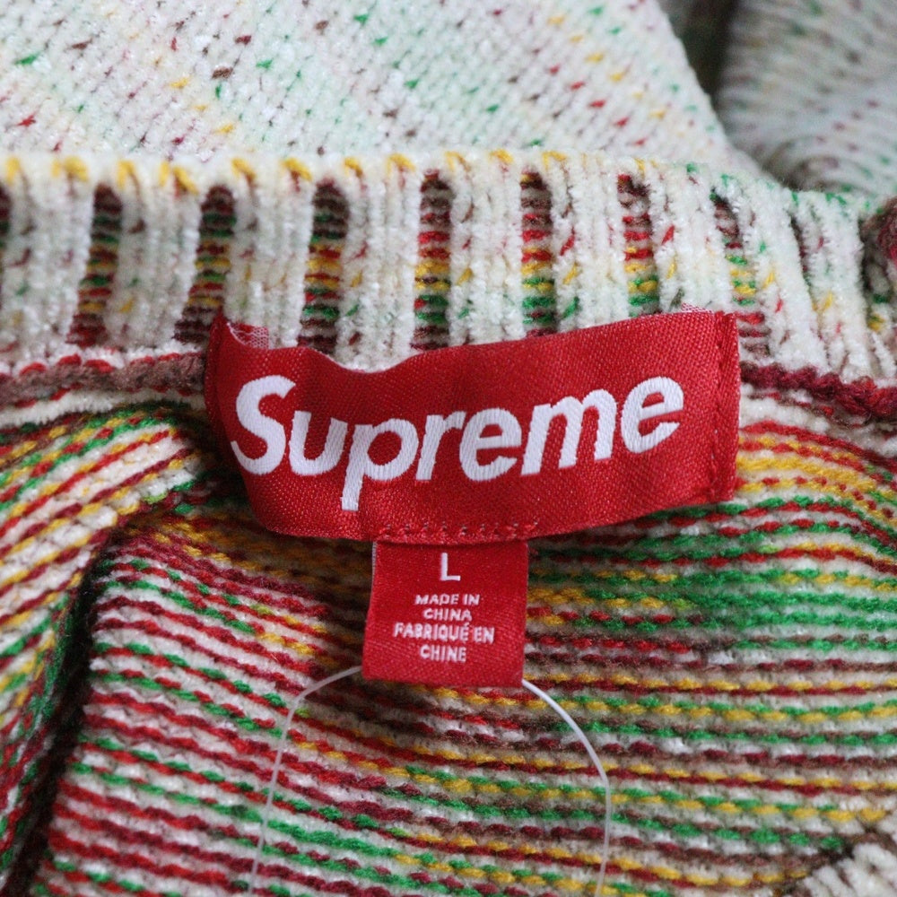 SUPREME(シュプリーム) 24SS Contrast Arc Sweater コントラスト アークロゴ クルーネック ニットセーター ホワイト