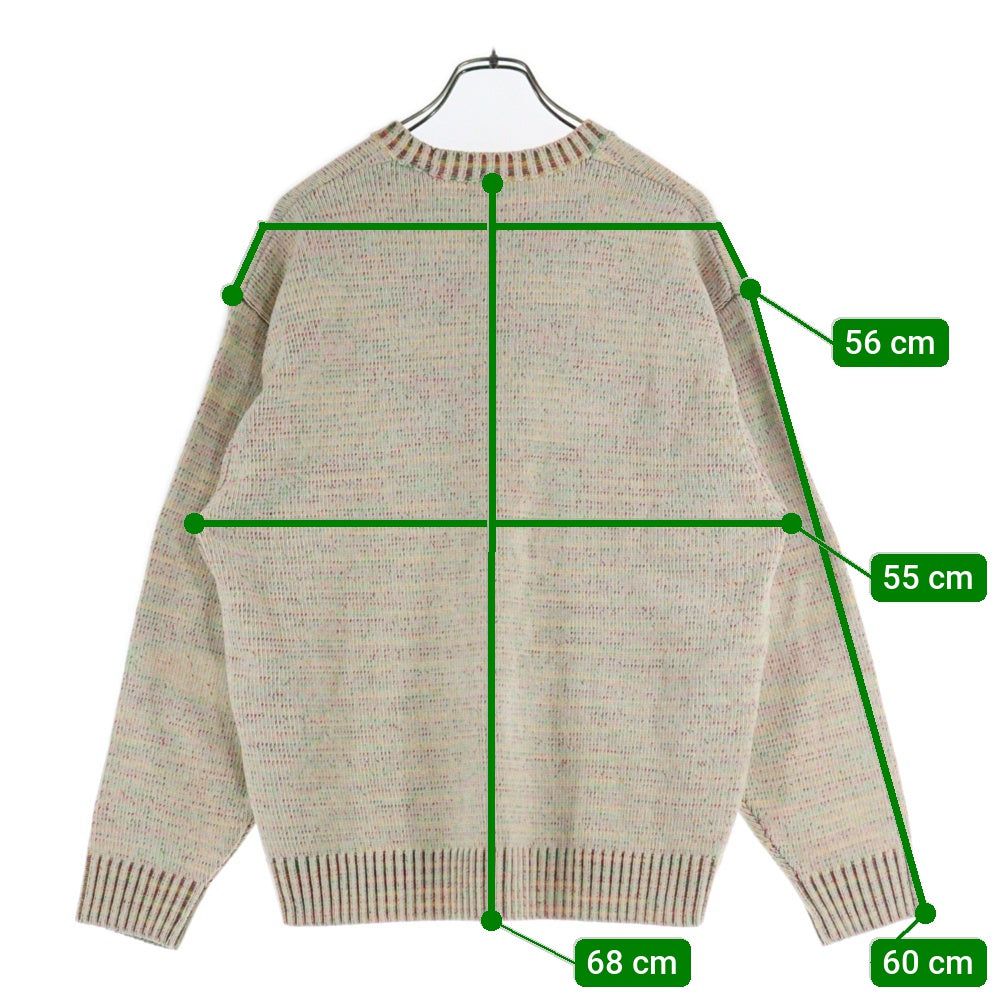 SUPREME(シュプリーム) 24SS Contrast Arc Sweater コントラスト アークロゴ クルーネック ニットセーター ホワイト