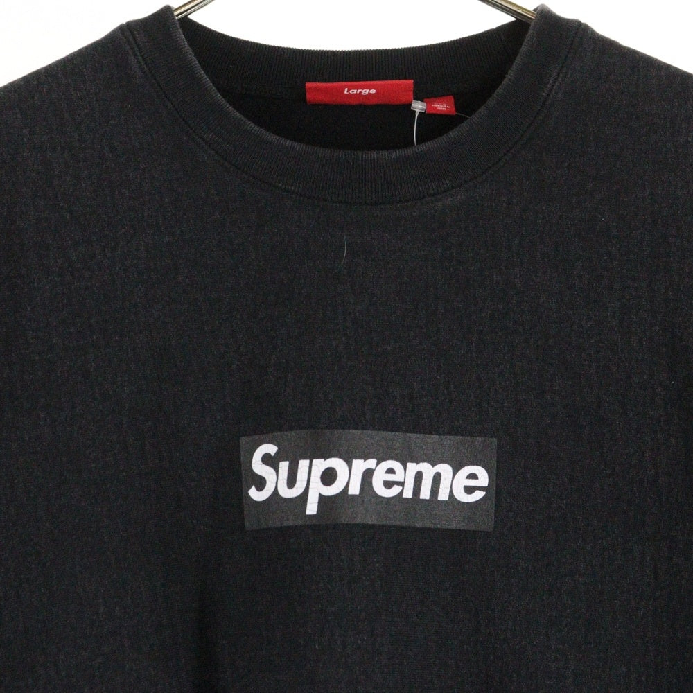 SUPREME(シュプリーム) 25SS Washed Box Logo Crewneck ウォッシュ加工 ボックスロゴ クルーネック トレーナー ブラック