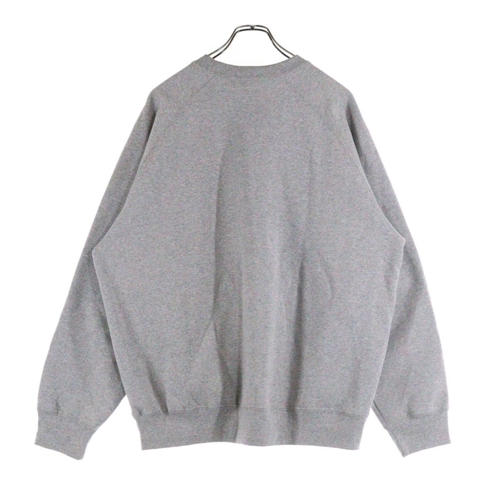 SUPREME(シュプリーム) 24SS Small Box Raglan Crewneck スモールボックスロゴ ラグランスリーブクルーネックスウェット トレーナー グレー