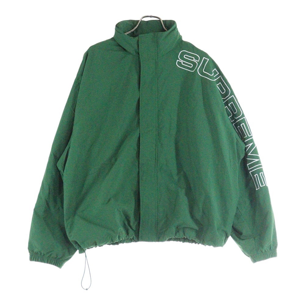 SUPREME(シュプリーム) 24AW Spellout Embroidered Track Jacket スペルアウト ジップアップトラックジャケット グリーン