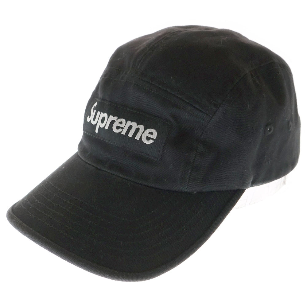 SUPREME(シュプリーム) Washed Chino Twill Camp Cap ウォッシュド チノツイル キャンプキャップ 帽子 ブラック