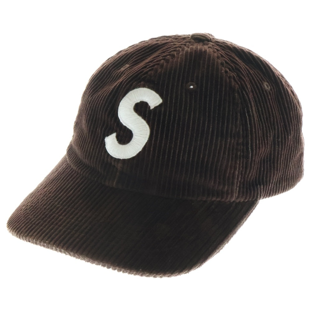 SUPREME(シュプリーム) 24AW Corduroy S Logo 6-Panel Sロゴ コーデュロイ 6パネルキャップ 帽子 ブラウン