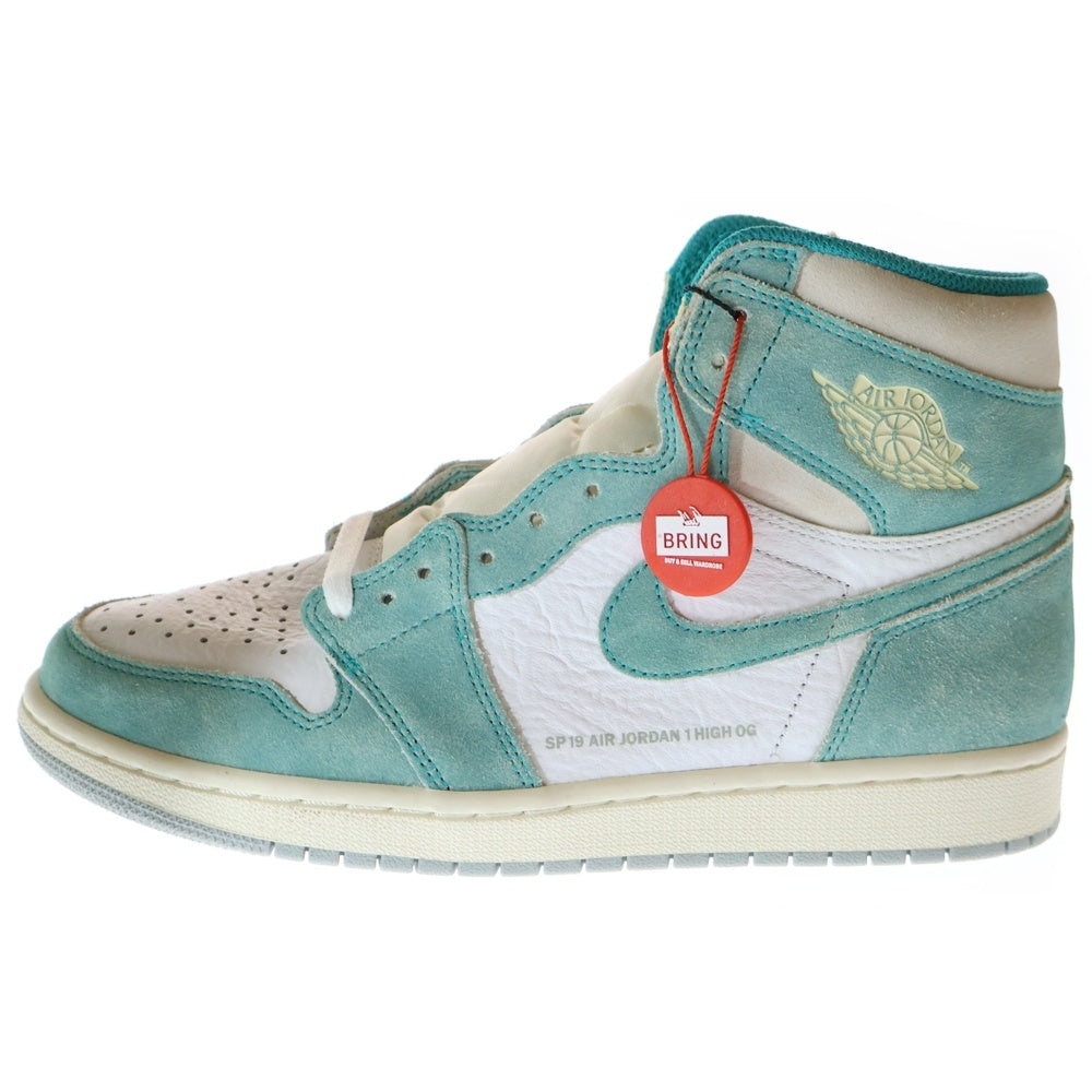 NIKE(ナイキ) AIR JORDAN 1 RETRO HIGH OG TURBO GREEN 555088-311 エアジョーダン1 ターボグリーン ハイカットスニーカー シューズ ホワイト/ライトブルー US9.5 /27.5cm
