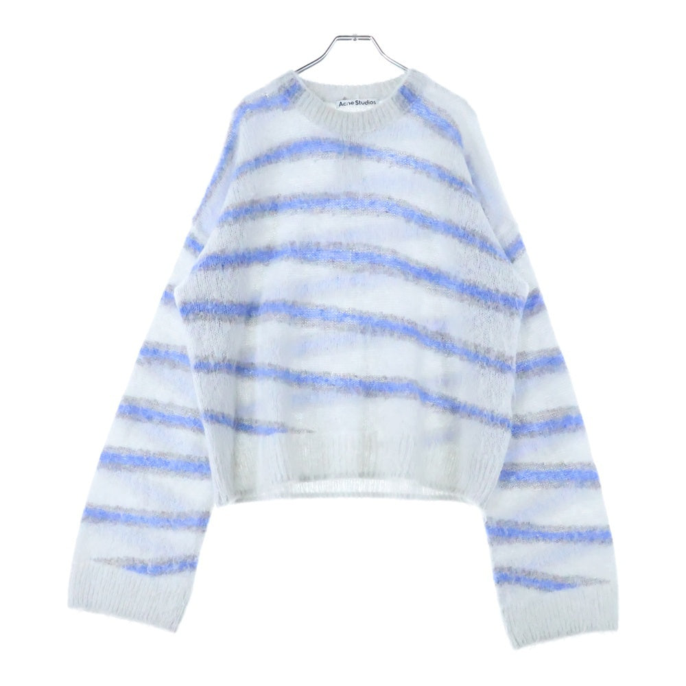 Acne Studios(アクネ ストゥディオズ) MOHAIR BLEND JUMPER FN-MN-KNIT000449 モヘアウール ボーダーニット セーター グレー レディース