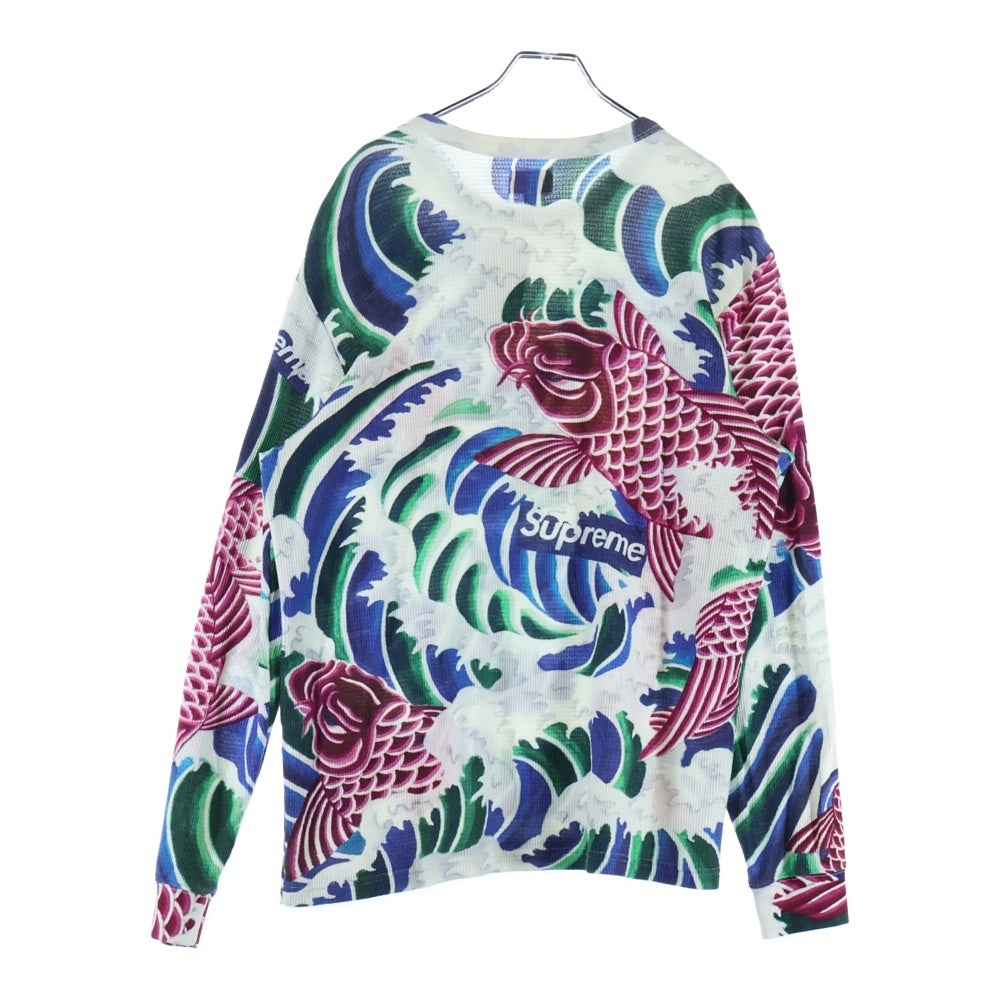 SUPREME(シュプリーム) 20SS Waves L/S Top 和柄 長袖 サーマル ニットカットソー マルチ
