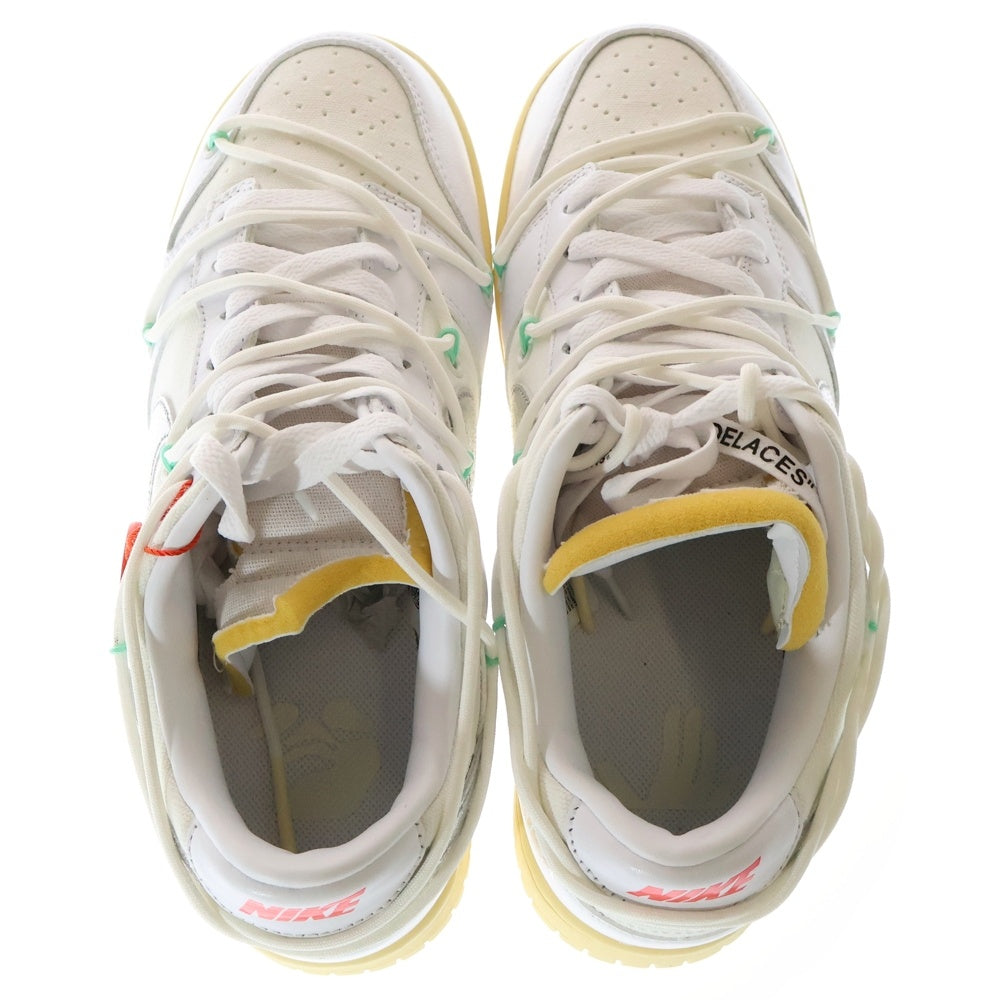 NIKE(ナイキ) ×OFF-WHITE DUNK LOW 1 OF 50 オフホワイト ダンクロー 1オブ50 ローカットスニーカー ホワイト US8.5/26.5cm DM1602-127