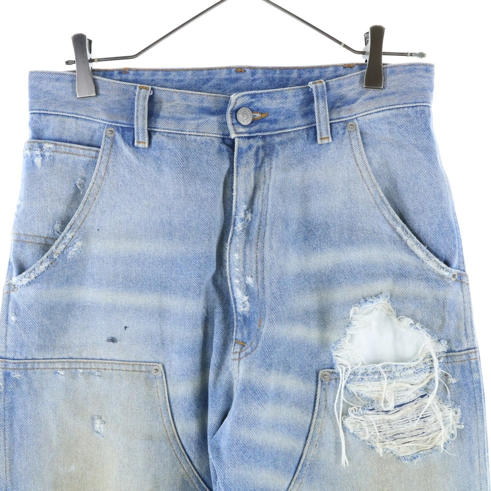 MM6 Maison Margiela(エムエムシックスメゾンマルジェラ) PANTS 5 POCKETS ダメージ加工 デニムパンツ インディゴ SH2LA0017