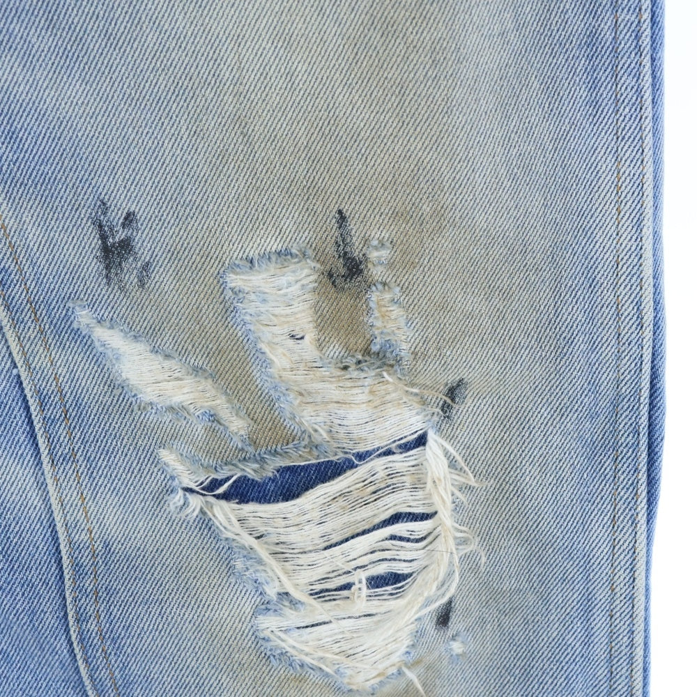 MM6 Maison Margiela(エムエムシックスメゾンマルジェラ) PANTS 5 POCKETS ダメージ加工 デニムパンツ インディゴ SH2LA0017