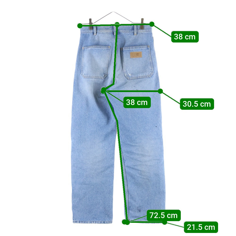 MM6 Maison Margiela(エムエムシックスメゾンマルジェラ) PANTS 5 POCKETS ダメージ加工 デニムパンツ インディゴ SH2LA0017