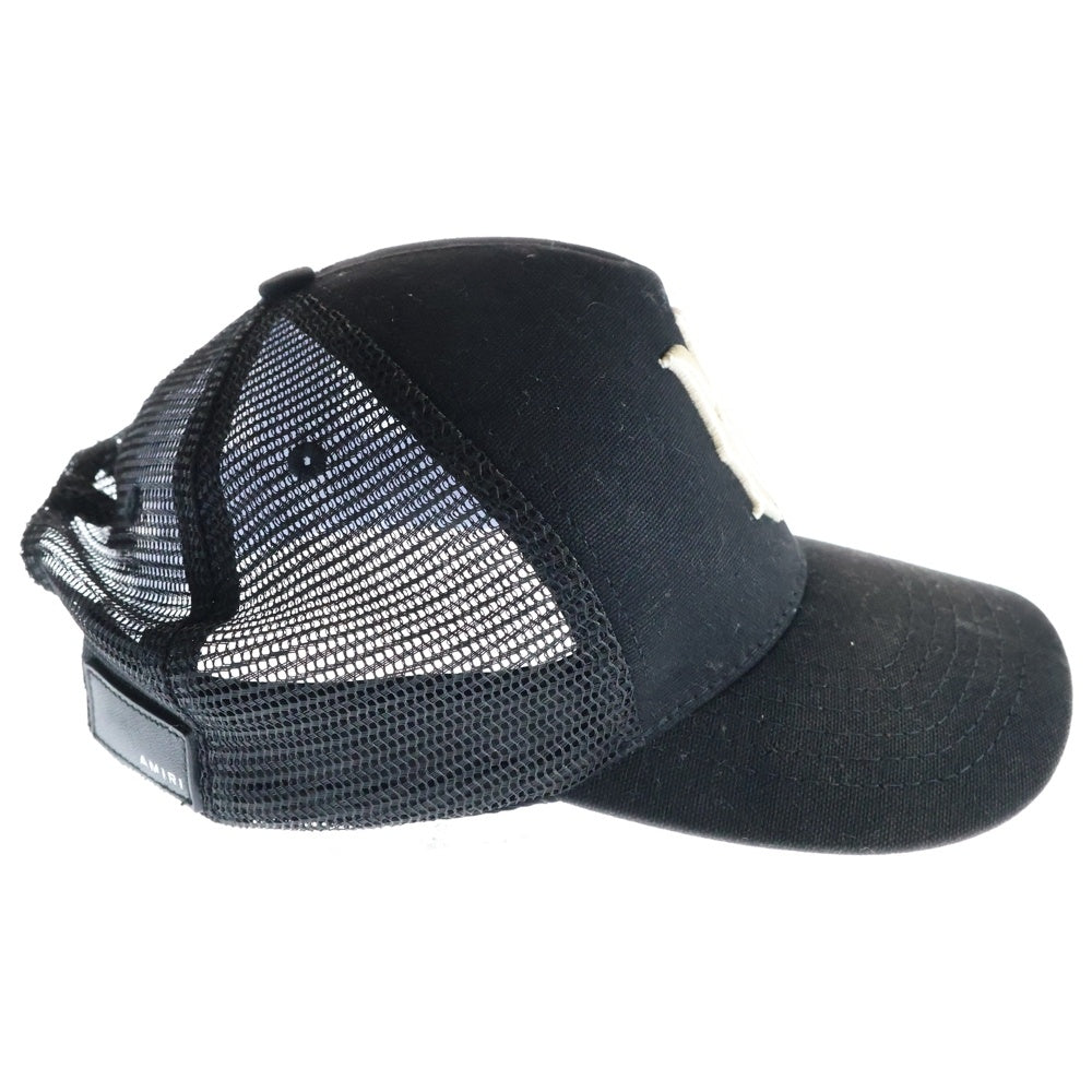 AMIRI(アミリ) MA LOGO TRUCKER ロゴ刺繍 トラッカー メッシュキャップ ブラック XMAH009