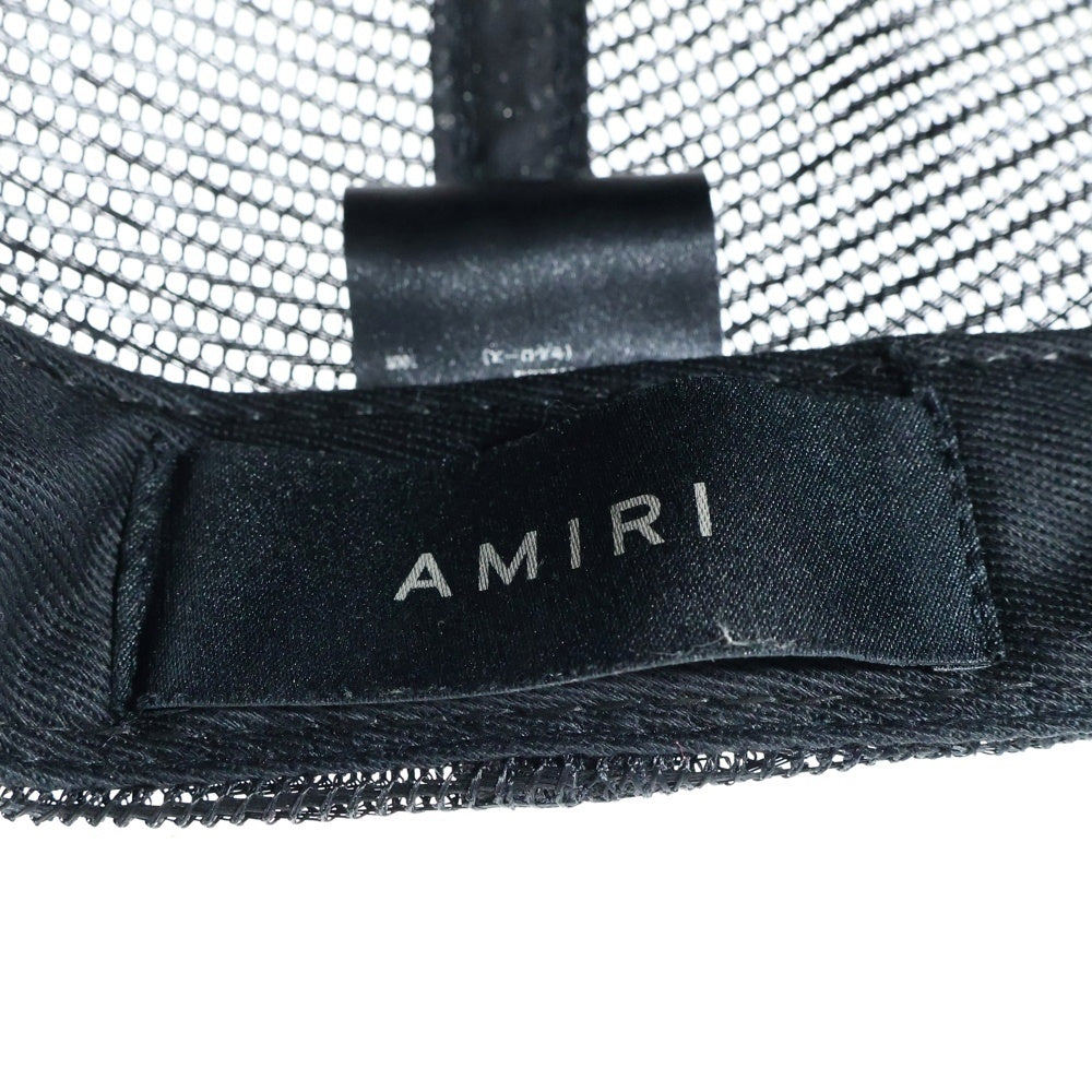 AMIRI(アミリ) MA LOGO TRUCKER ロゴ刺繍 トラッカー メッシュキャップ ブラック XMAH009