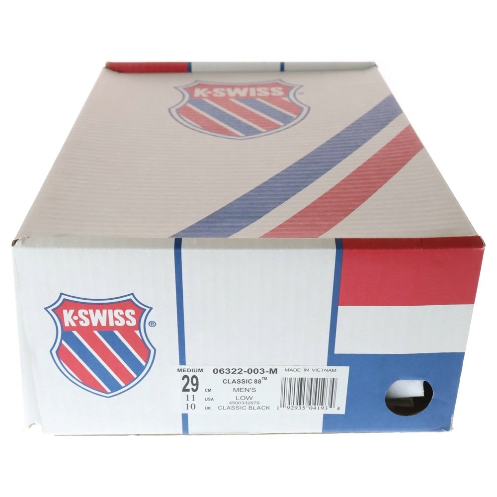 K-SWISS(ケースイス) CLASSIC 88 06322-003-M レザー ローカットスニーカー シューズ ブラック