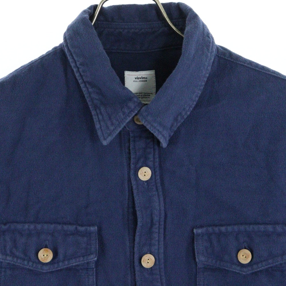 VISVIM(ヴィスヴィム) 18SS BLACK ELK FLANNEL 0118105011011 ブラックエルフランネル 長袖シャツ ネイビー