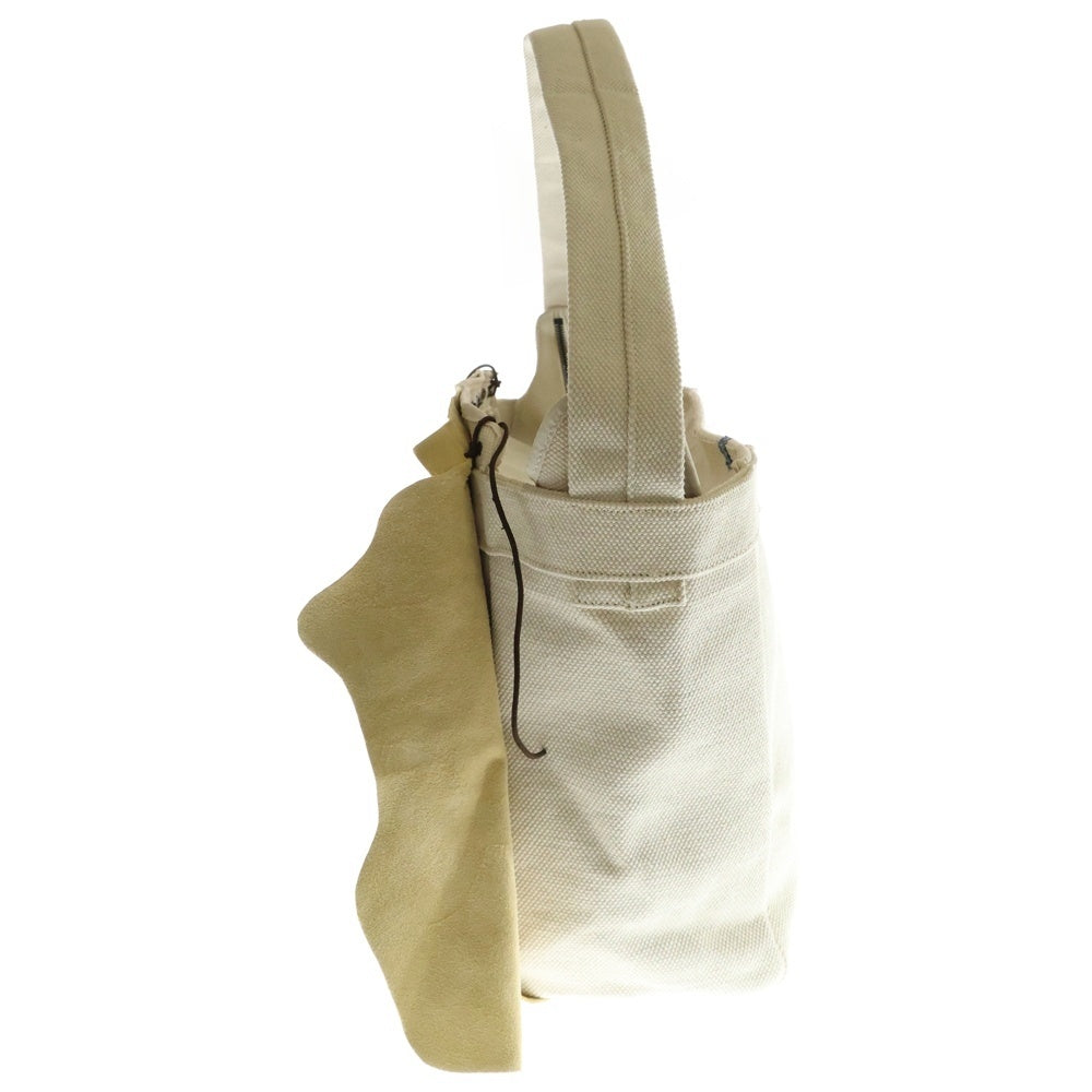 VISVIM(ヴィスヴィム) 23SS ICT UT SATCHEL L 0223903003003 サッチェル レザー キャンバス ショルダー バッグ アイボリー