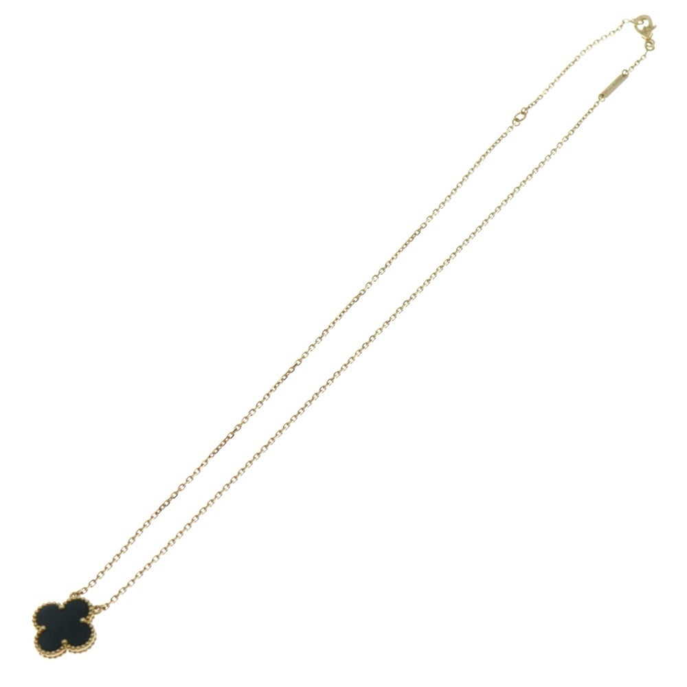 Van Cleef & Arpels(ヴァンクリーフアンドアーペル) ヴィンテージアルハンブラ オニキス ネックレス Au750YG 5.4G