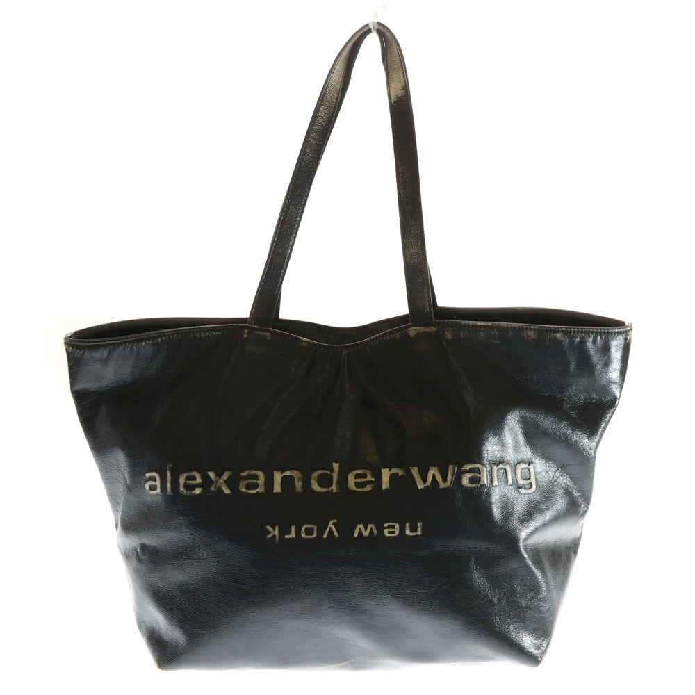 ALEXANDER WANG(アレキサンダーワン) Punch Brushed Effect Leather Tote パンチ ブラッシュド エフェクト レザー トートバッグ ブラック