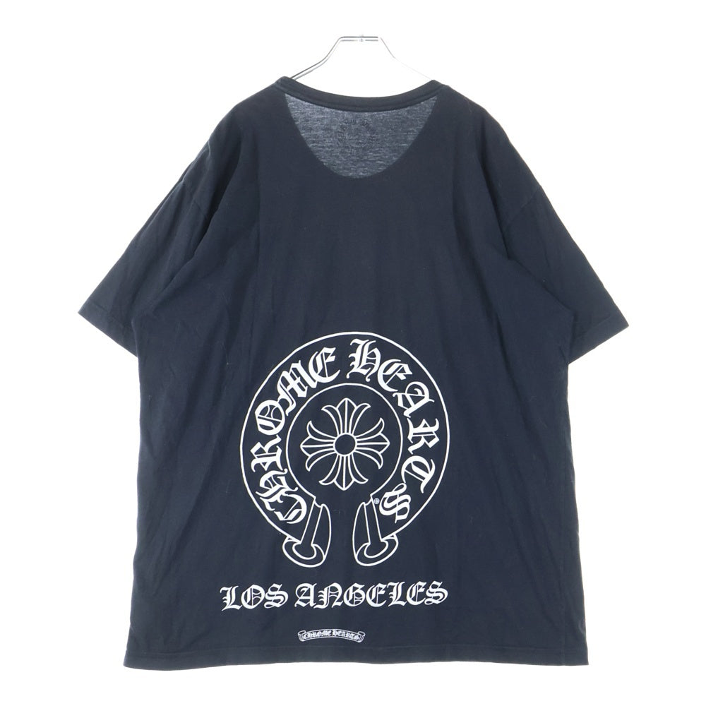 CHROME HEARTS(クロムハーツ) Los Angeles Limited Horseshoe S/S Tee ロサンゼルス限定 ホースシュープリント 半袖Tシャツ カットソー ブラック