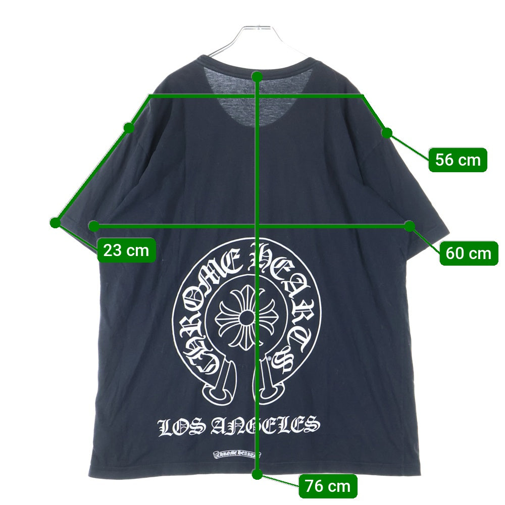 CHROME HEARTS(クロムハーツ) Los Angeles Limited Horseshoe S/S Tee ロサンゼルス限定 ホースシュープリント 半袖Tシャツ カットソー ブラック