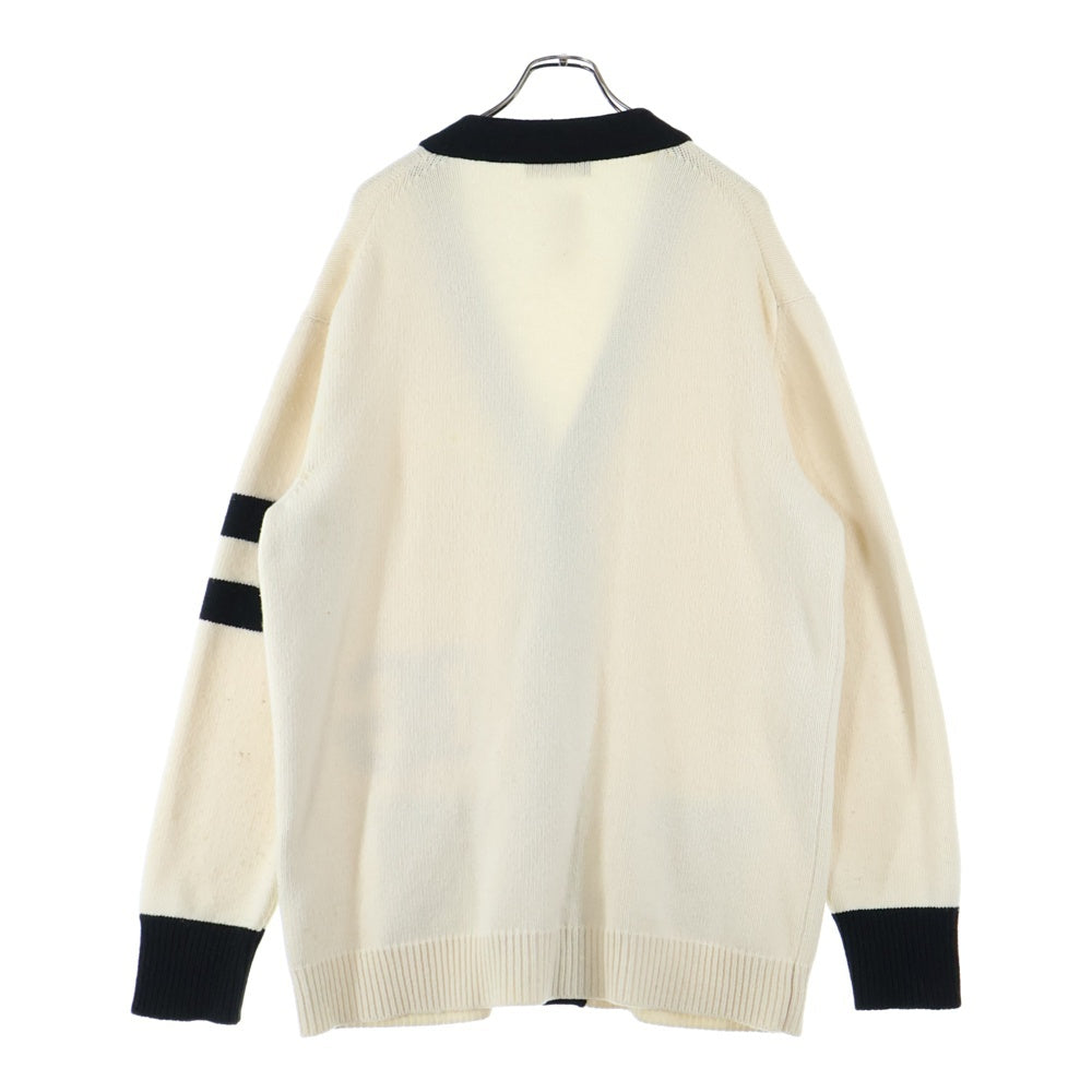 DOLCE & GABBANA(ドルチェアンドガッバーナ) ロゴプリントウールカーディガン GXK45Z ホワイト