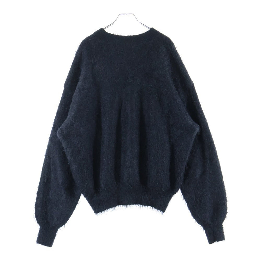 SAINT MICHAEL(セントマイケル) 23AW CREW NECK KNIT フロントロゴ モヘアニット セーター ブラック SM-A23-0000-042
