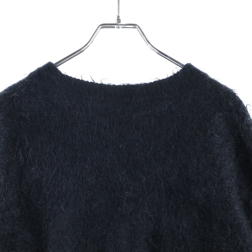 SAINT MICHAEL(セントマイケル) 23AW CREW NECK KNIT フロントロゴ モヘアニット セーター ブラック SM-A23-0000-042