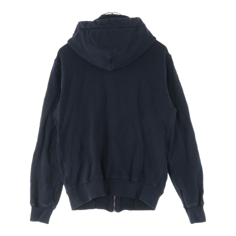 DOLCE & GABBANA(ドルチェアンドガッバーナ) ロゴメタル付き ジップアップ スウェットパーカー ブラック