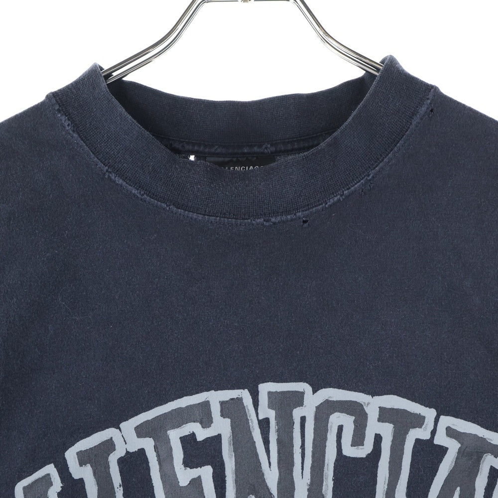 BALENCIAGA(バレンシアガ) 23SS DIY College T-Shirt カレッジロゴプリント 半袖 Tシャツ 739784 TOVK1 ブラック