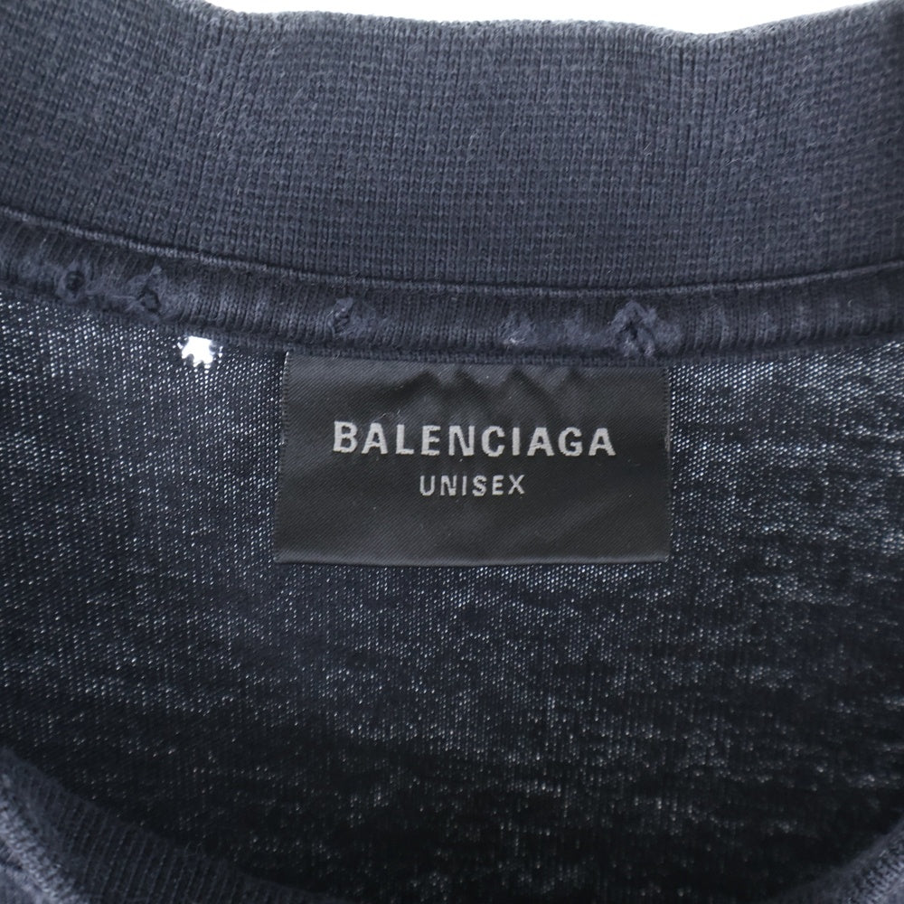BALENCIAGA(バレンシアガ) 23SS DIY College T-Shirt カレッジロゴプリント 半袖 Tシャツ 739784 TOVK1 ブラック