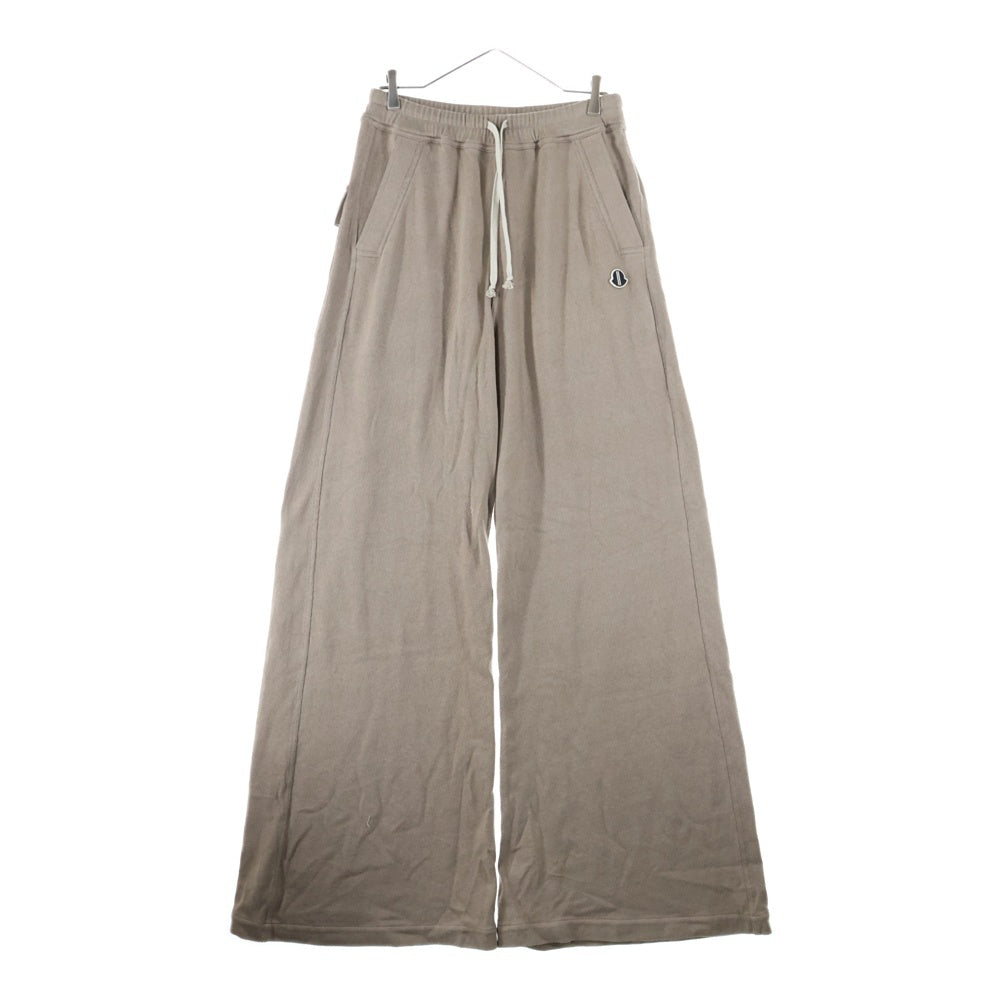 Rick Owens(リックオウエンス) ×MONCLER モンクレール ロゴパッチ ベラバギーパンツ スウェットパンツ ブラウン J209N8H00002